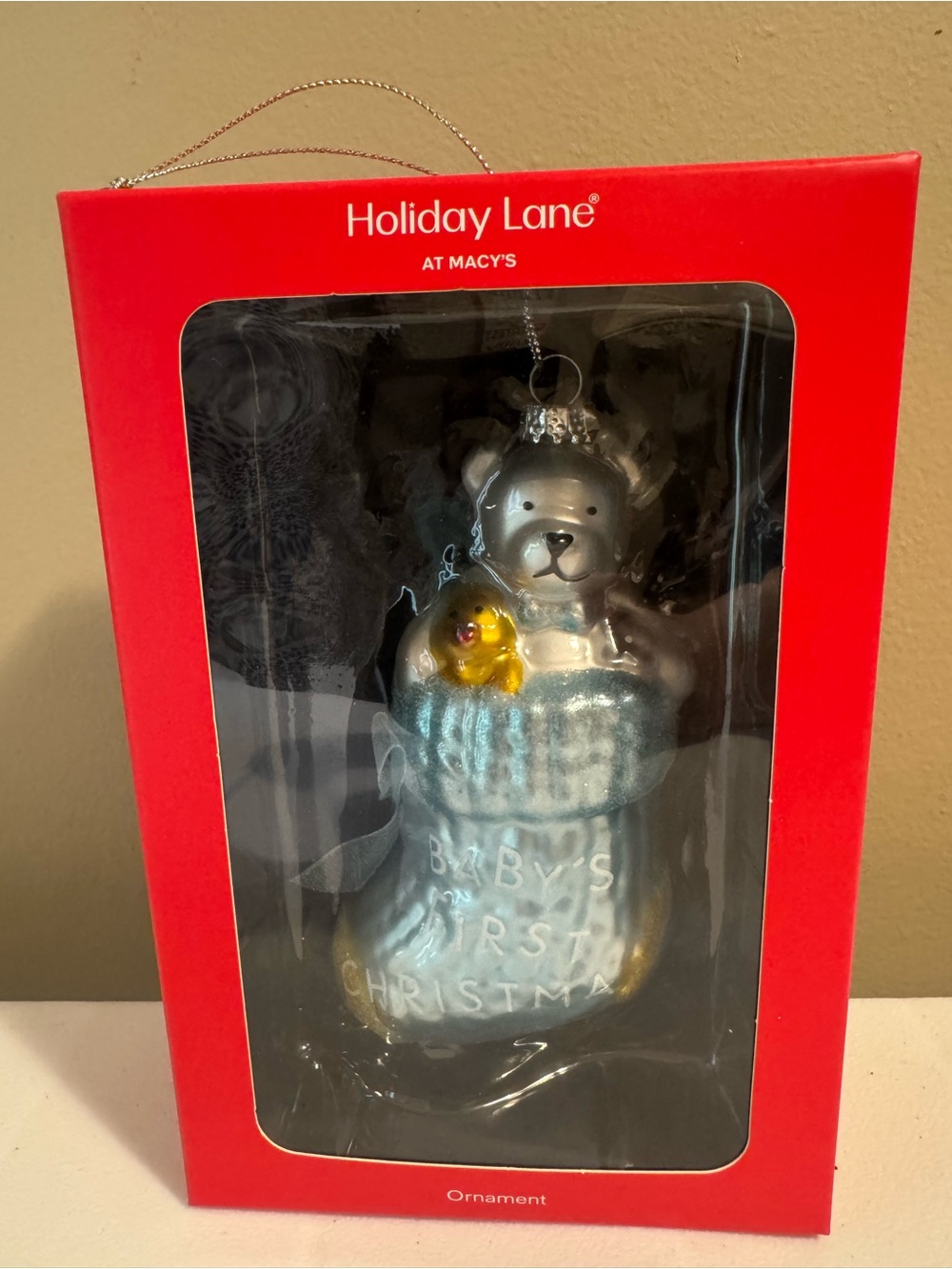 Macy’s Holiday Lane Baby’s First Christmas Ornament